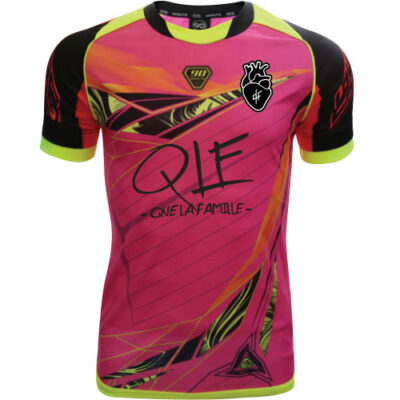 Maillots Thailande Mm Maillots Qlf Full Sponsor Rose Maillotsthailand