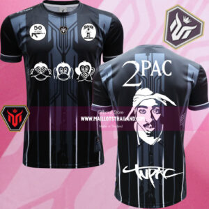 Maillots thailande MLT Maillots TUPAC Full Sponsor (Noir)